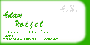 adam wolfel business card